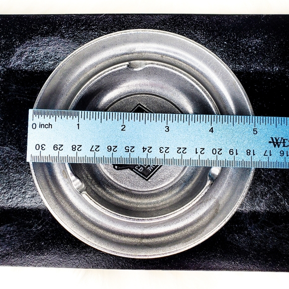 Marlboro Unlimited | Vintage Cast Iron Silver Pewter Round Train Ashtray - Picture 4 of 8